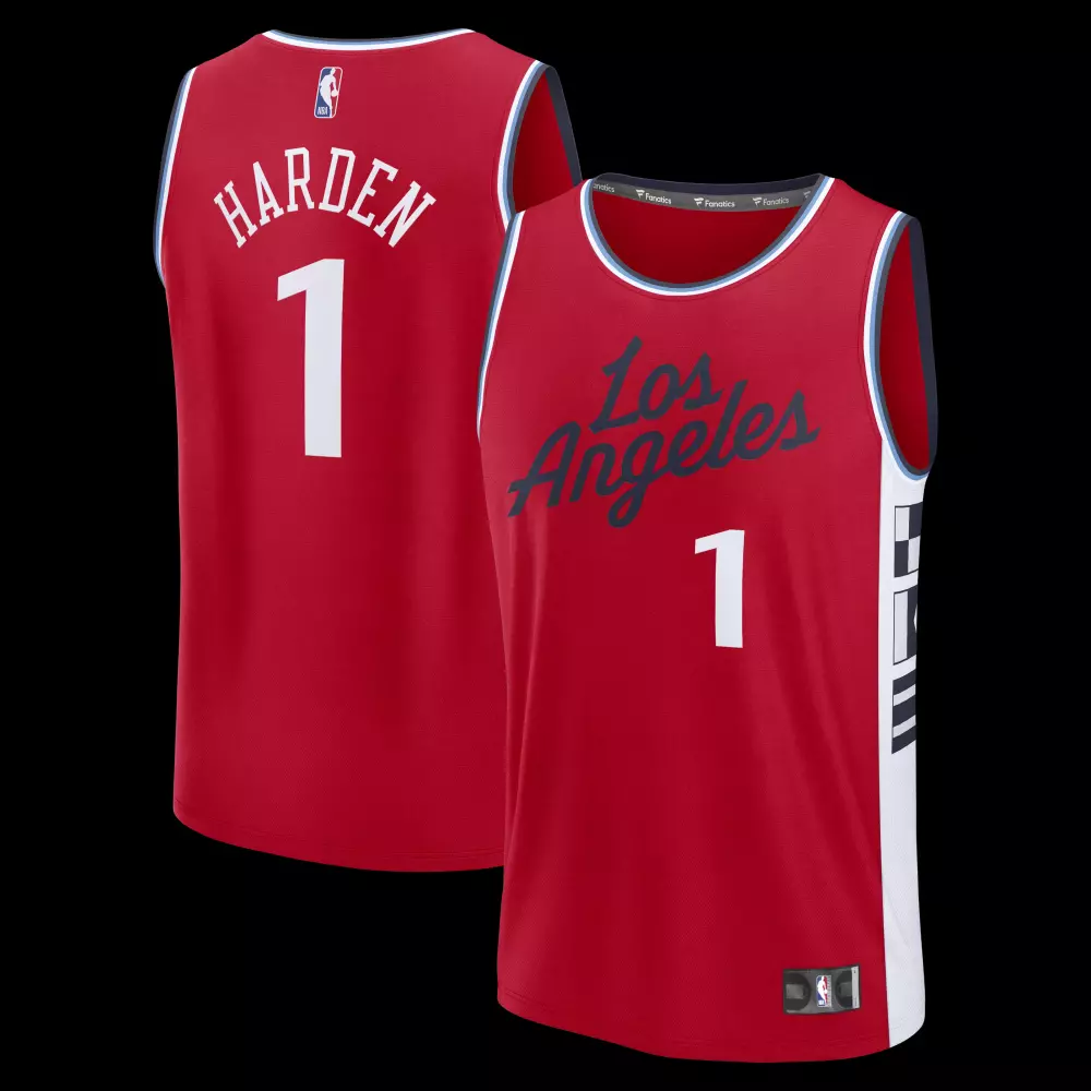 james harden la clippers fanatics fast break replica player jersey statement edition red