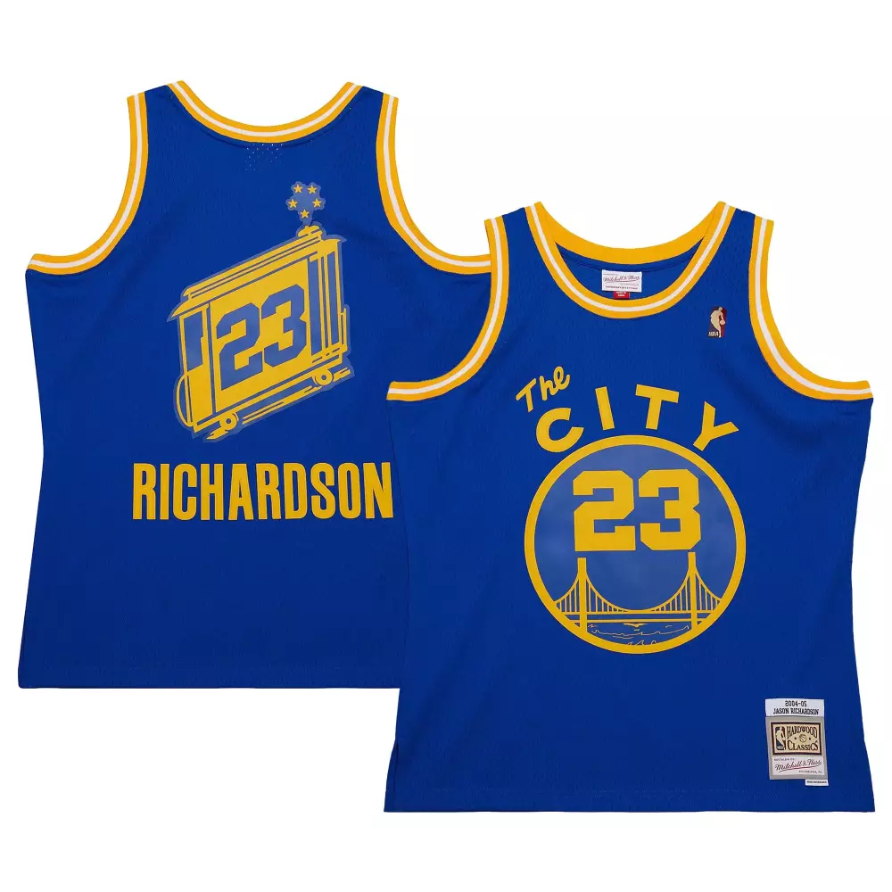 jason richardson golden state warriors mitchell ness 2004 05 hardwood classics swingman jersey royal