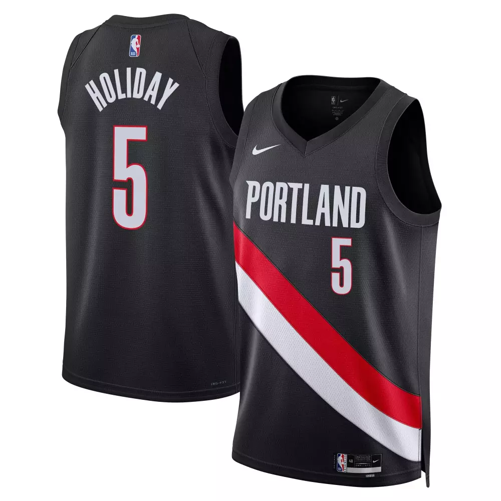 jrue holiday portland trail blazers nike unisex swingman jersey icon edition black