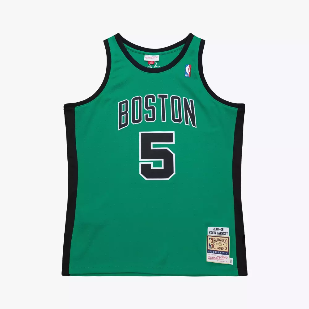 kevin garnett boston celtics mitchell ness 2007 08 hardwood classics authentic jersey kelly green