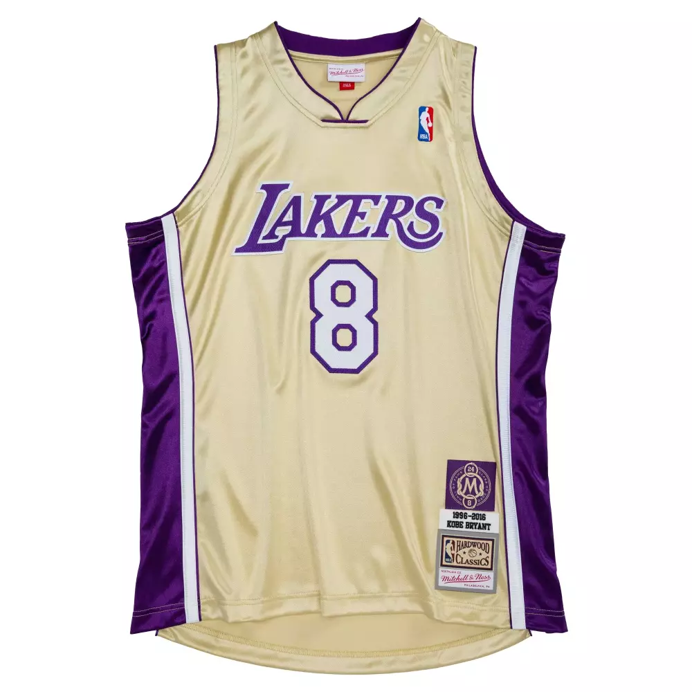 kobe bryant los angeles lakers mitchell ness hall of fame class of 2020 8 authentic jersey gold