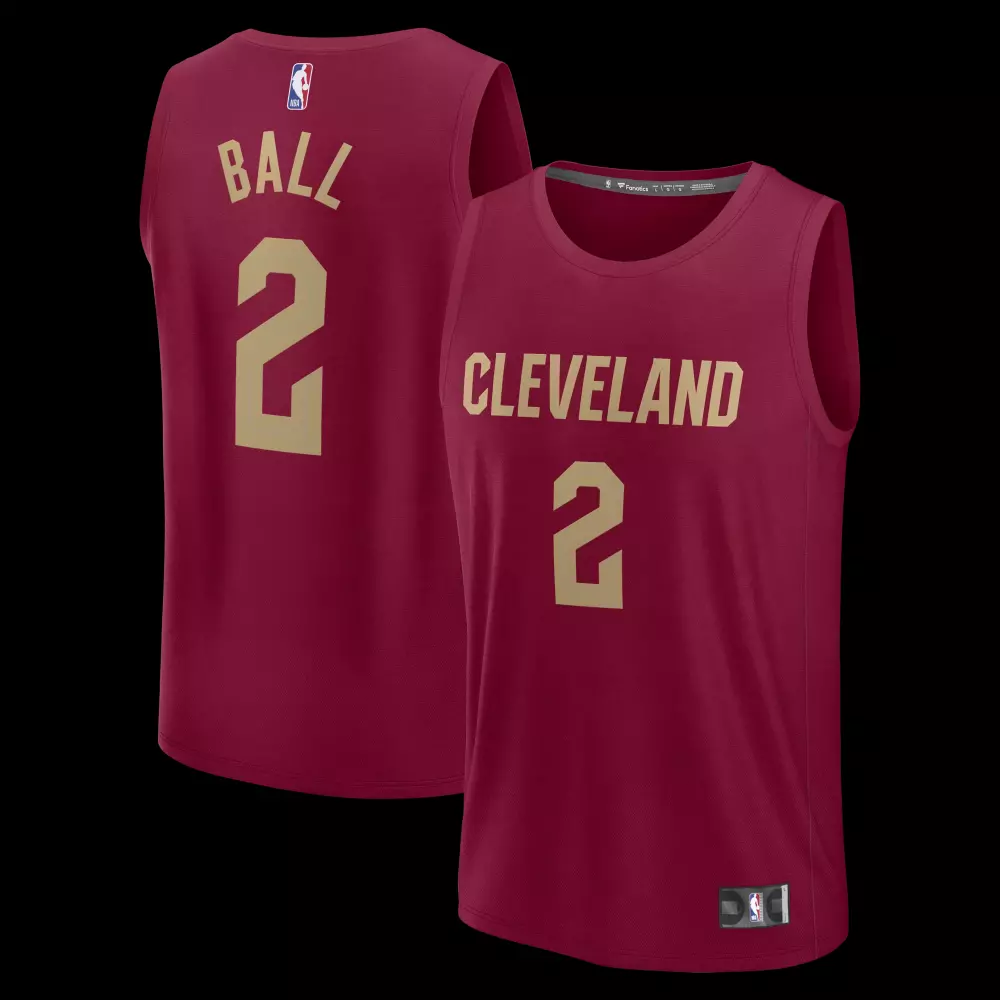 lonzo ball cleveland cavaliers fanatics fast break replica jersey wine icon edition