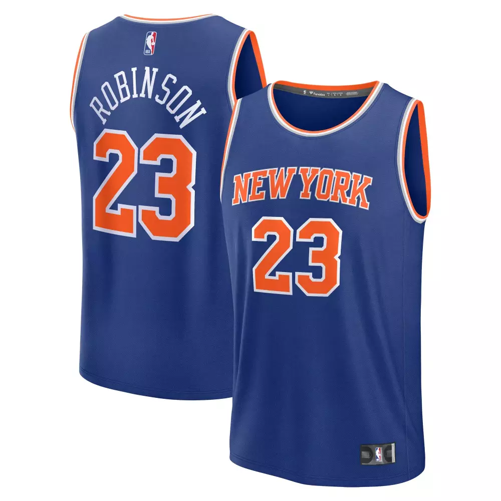 mitchell robinson new york knicks fanatics fast break replica player jersey icon edition blue