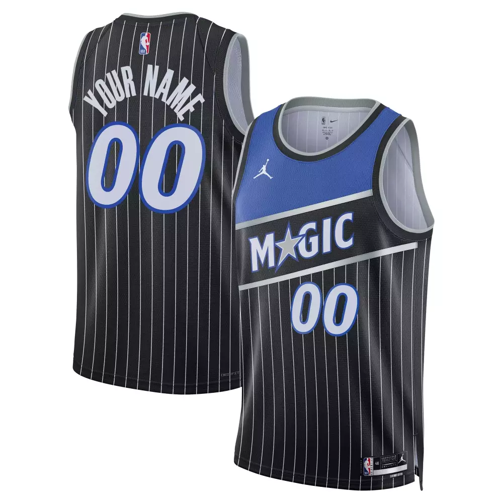 orlando magic jordan brand unisex swingman custom jersey statement edition black