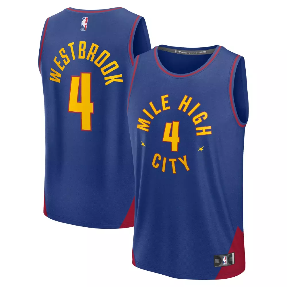 russell westbrook denver nuggets fanatics fast break replica player jersey statement edition blue