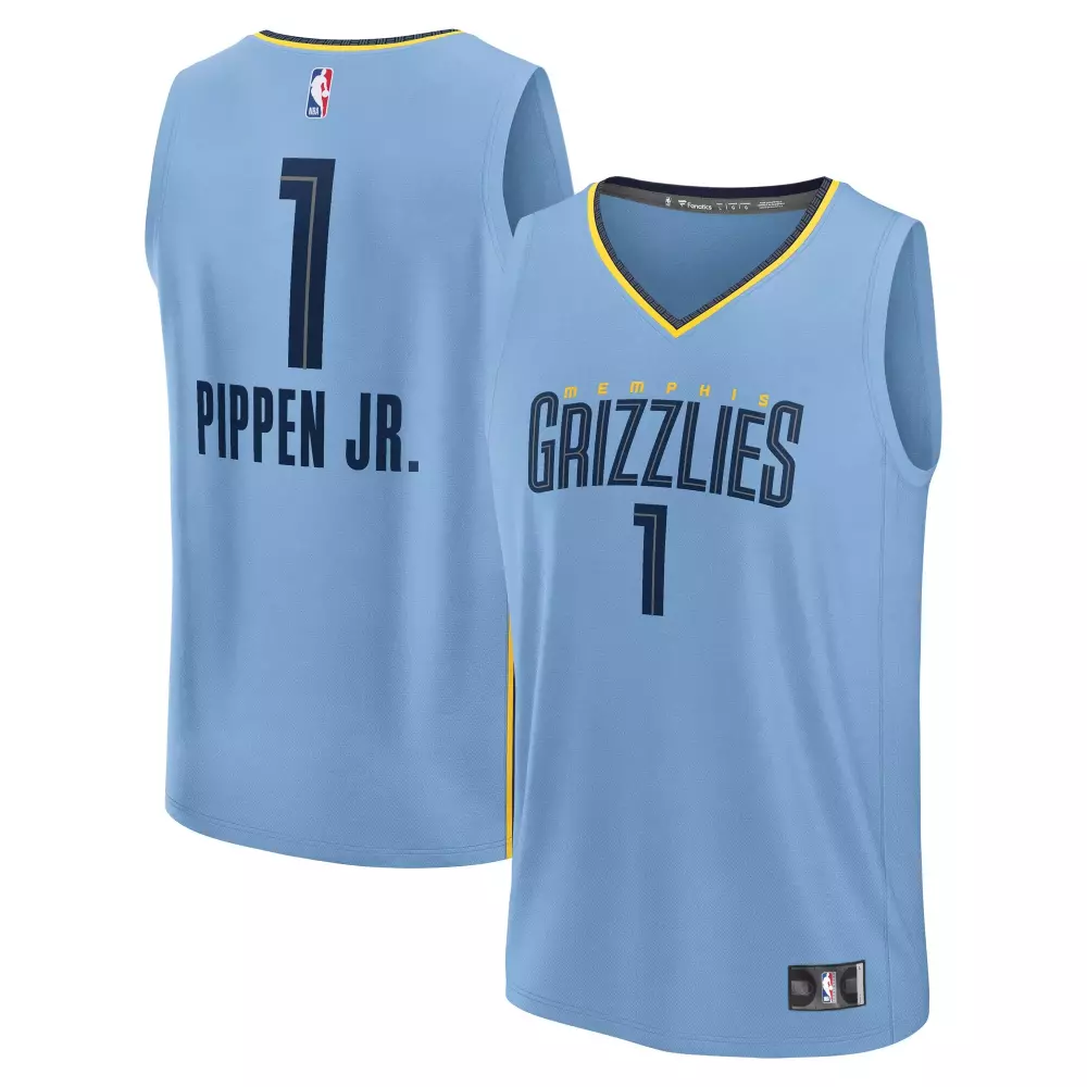 scotty pippen jr memphis grizzlies fanatics fast break replica player jersey statement edition light blue