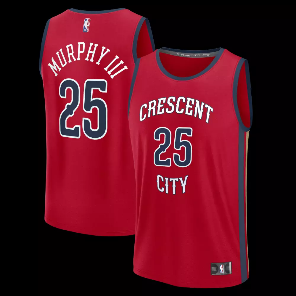 trey murphy iii new orleans pelicans fanatics fast break replica player jersey statement edition red