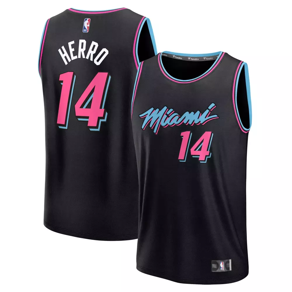 tyler herro miami heat fanatics 2025 26 city edition fast break jersey black
