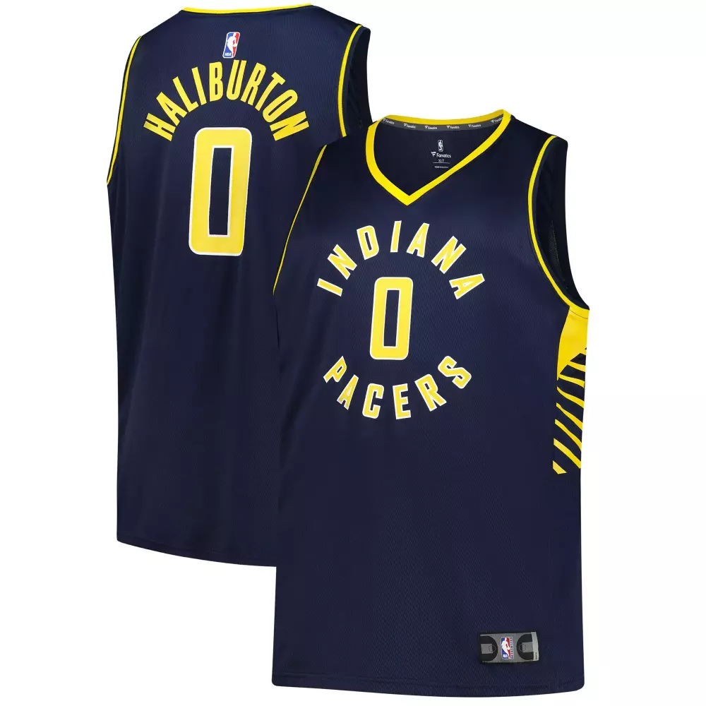 tyrese haliburton indiana pacers fanatics big tall fast break jersey icon edition navy