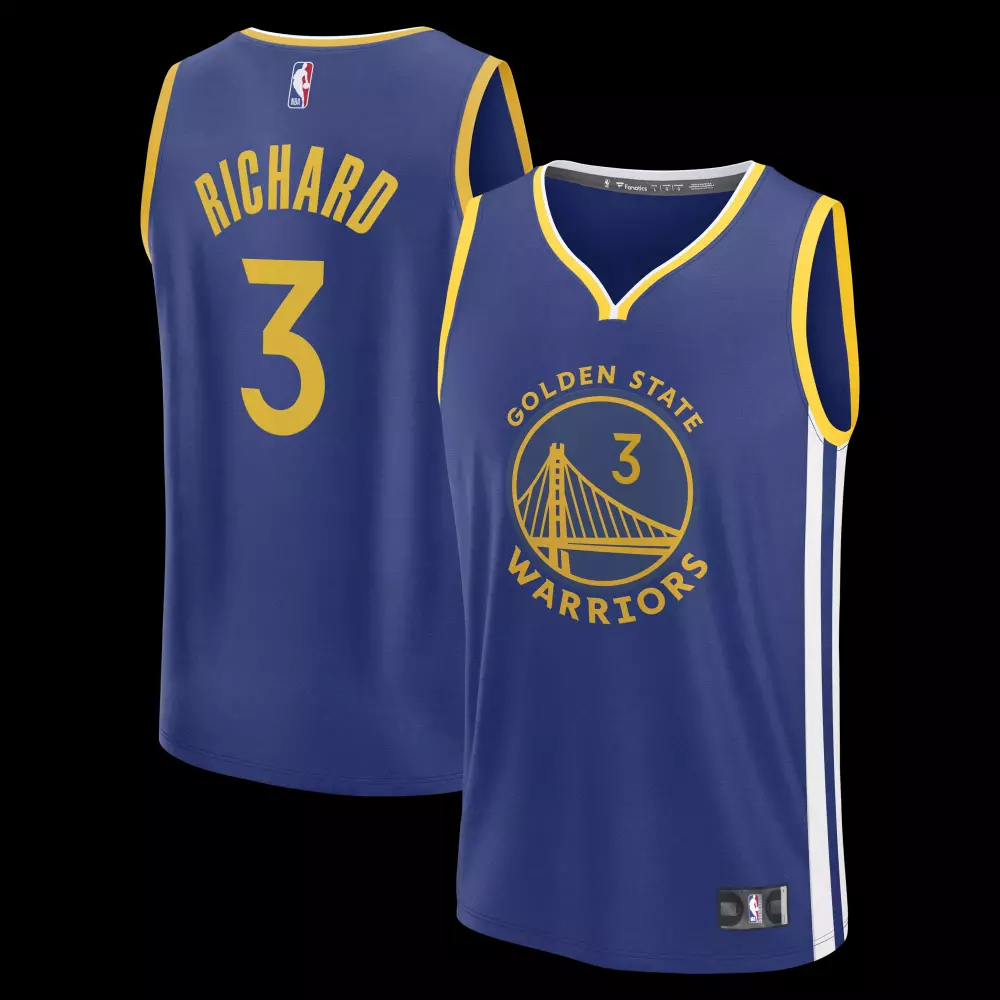 will richard golden state warriors fanatics fast break replica jersey blue icon edition