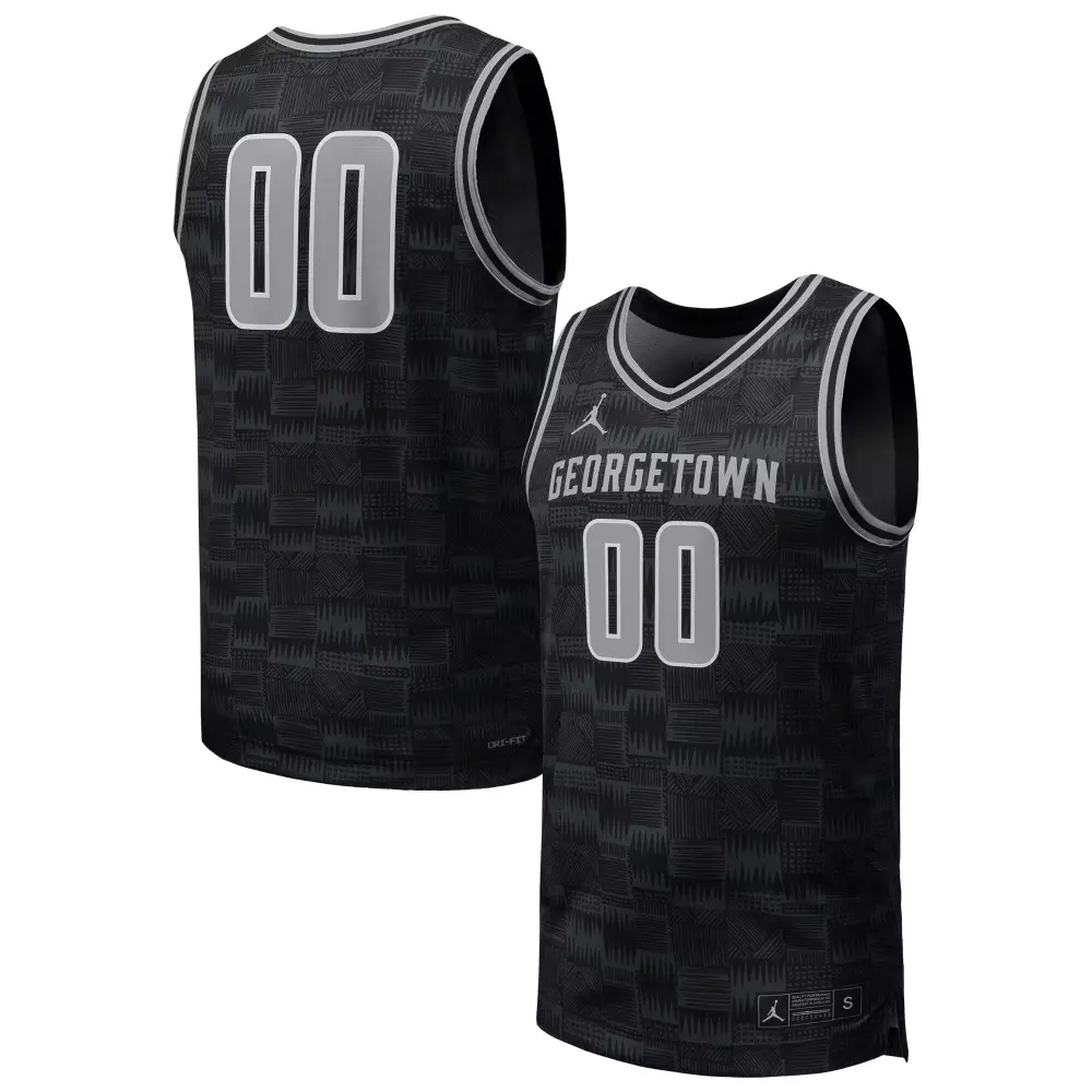 00 georgetown hoyas jordan brand replica basketball jersey black