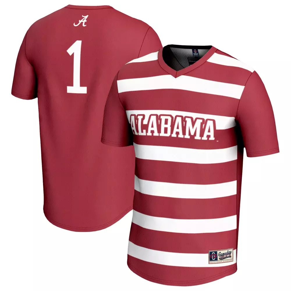 1 alabama crimson tide gameday greats unisex lightweight soccer fashion jersey crimson