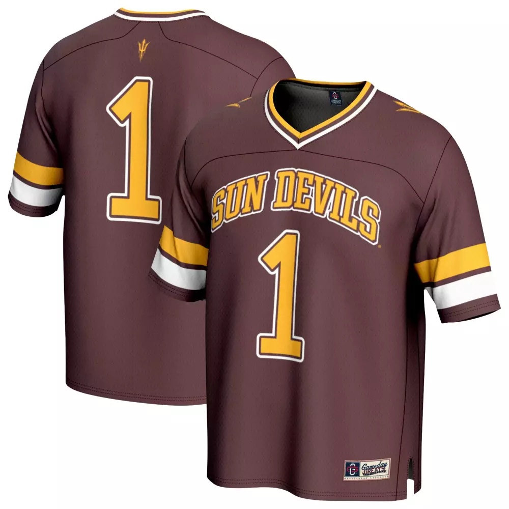 1 arizona state sun devils gameday greats unisex lightweight collegiate basketball fashion jersey maroon