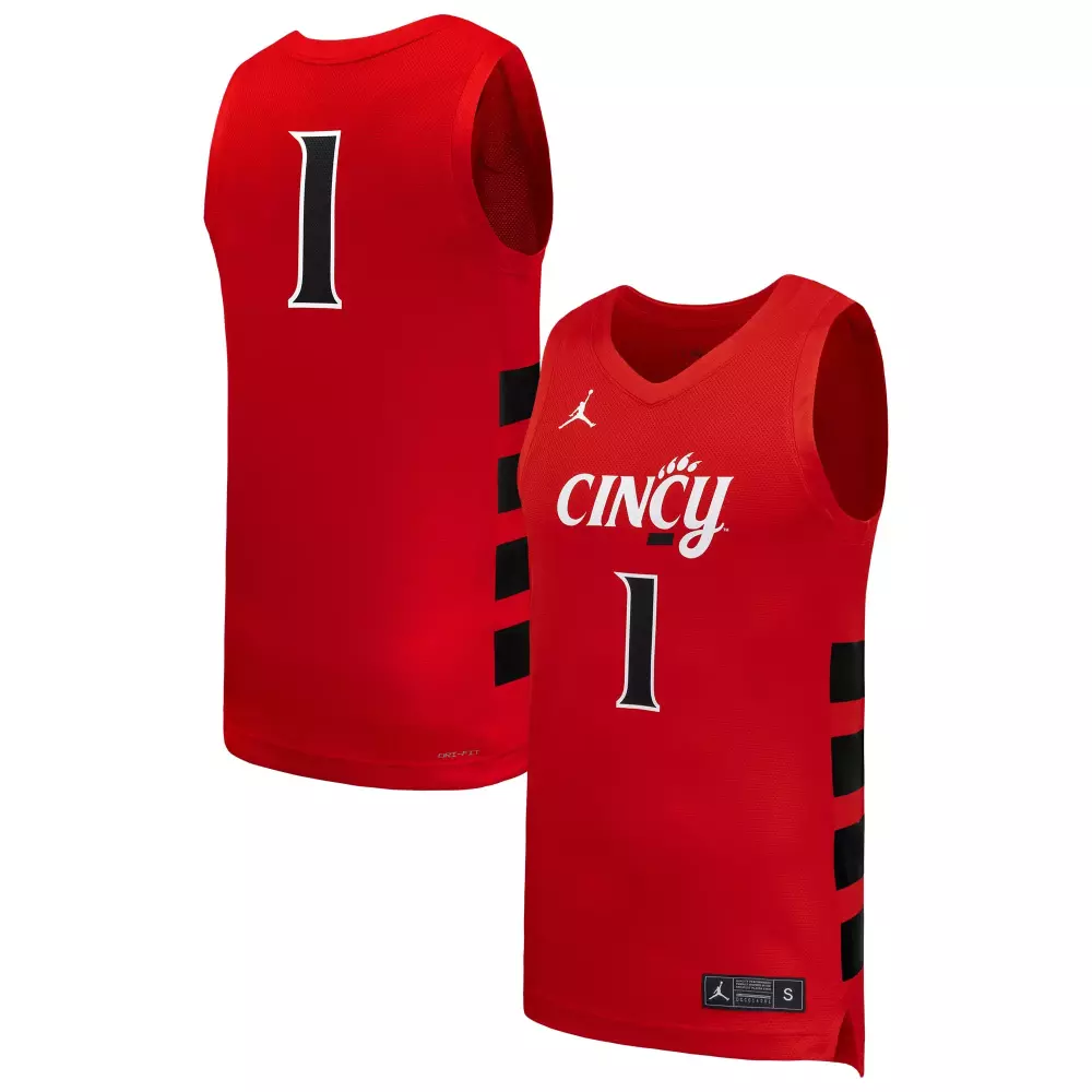 1 cincinnati bearcats nike replica basketball jersey black 1
