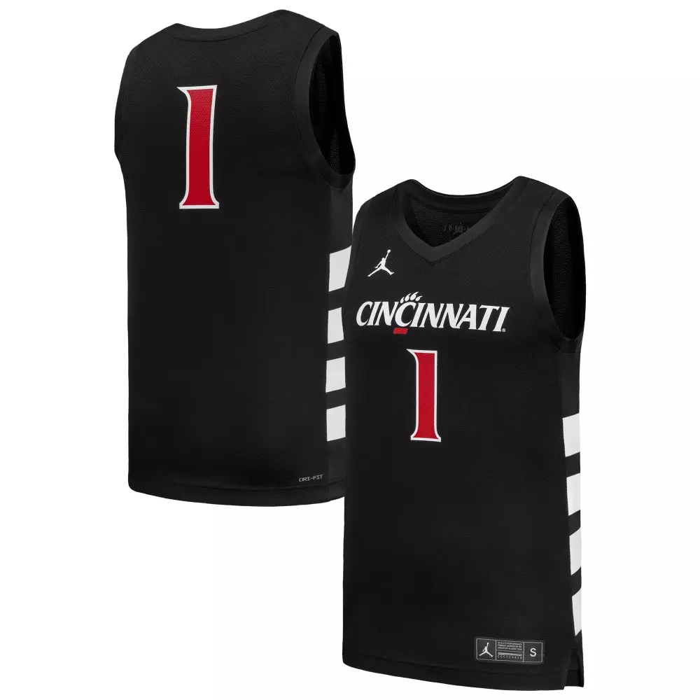 1 cincinnati bearcats nike replica basketball jersey black 1
