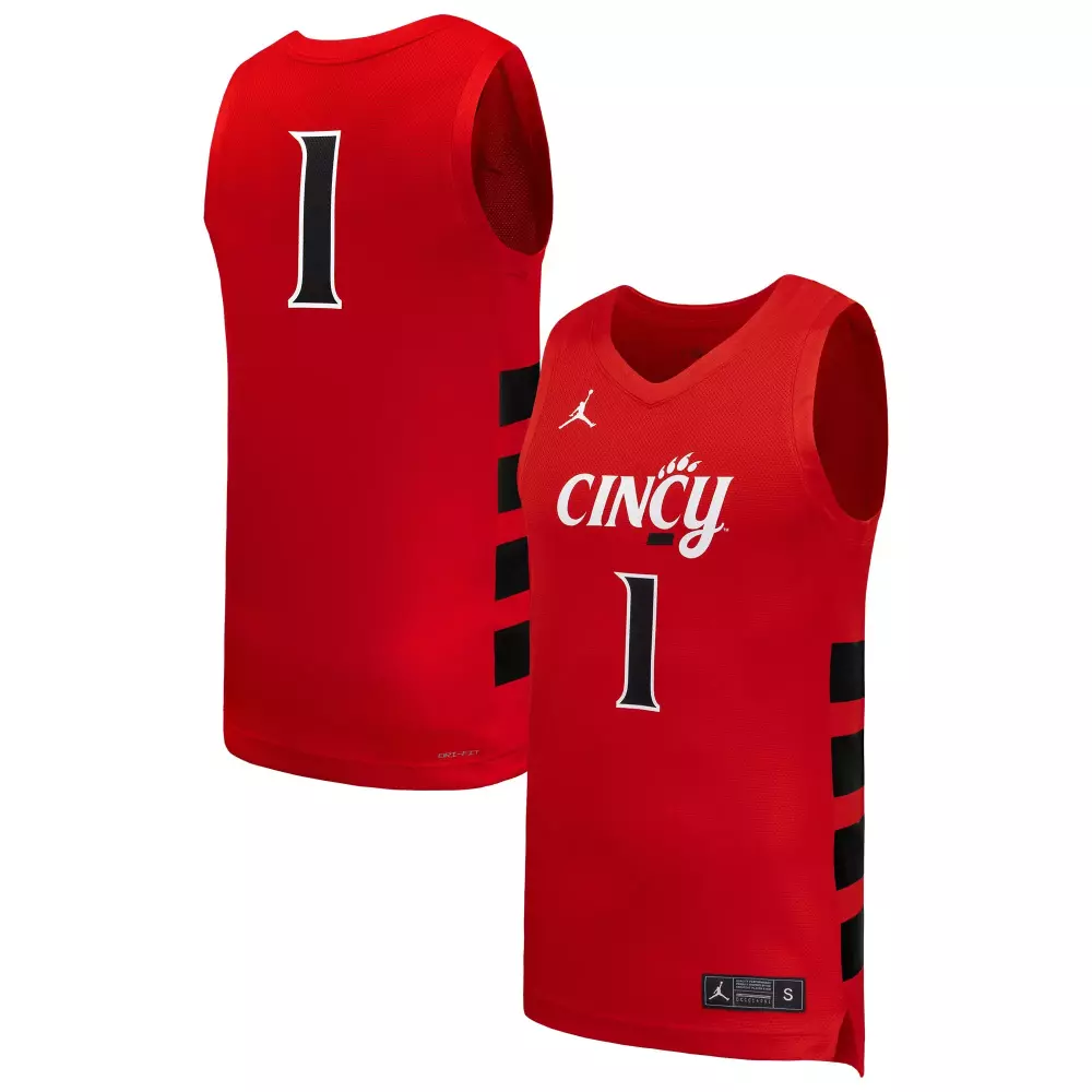 1 cincinnati bearcats nike replica basketball jersey black 1