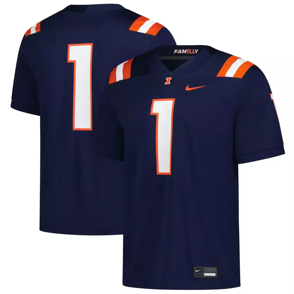 1 illinois fighting illini nike untouchable replica game jersey navy