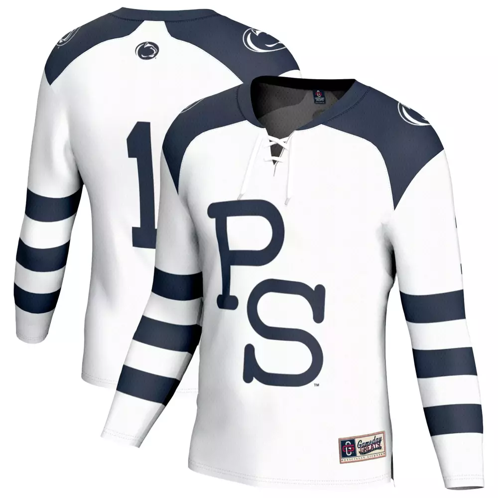 1 penn state nittany lions gameday greats unisex lightweight hockey fashion jersey white