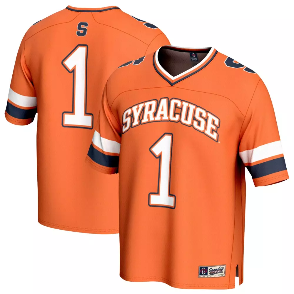 1 syracuse orange gameday greats unisex lightweight collegiate football fashion jersey orange