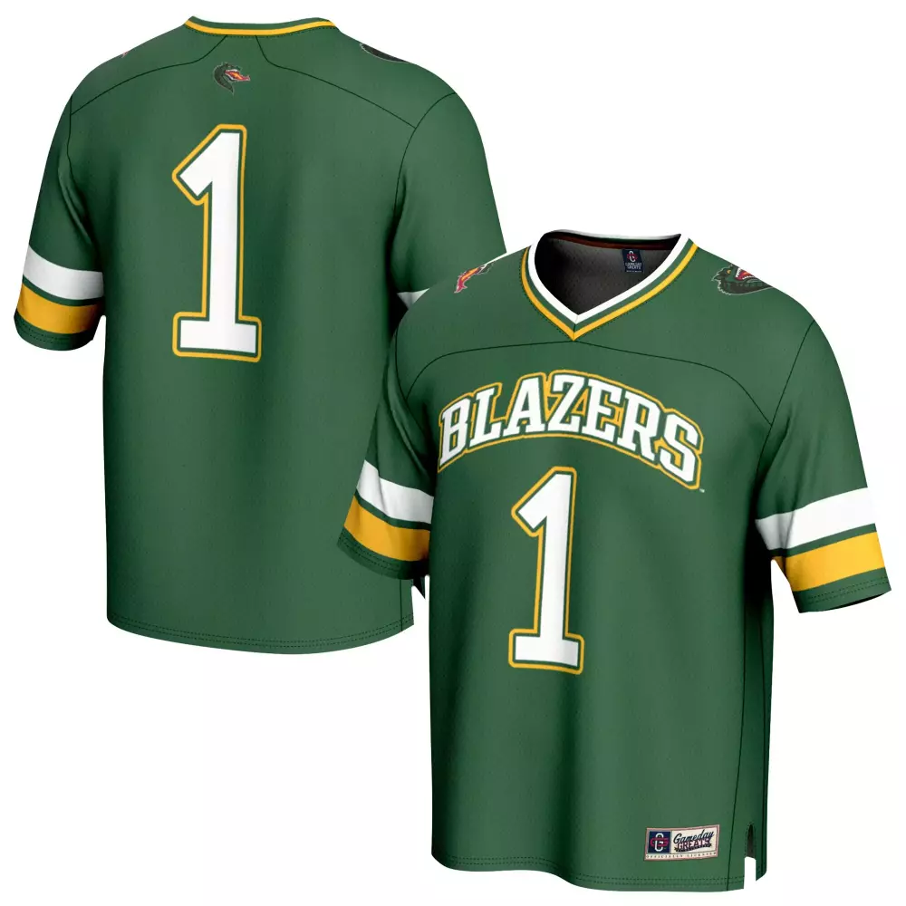 1 uab blazers gameday greats unisex lightweight football fashion jersey green