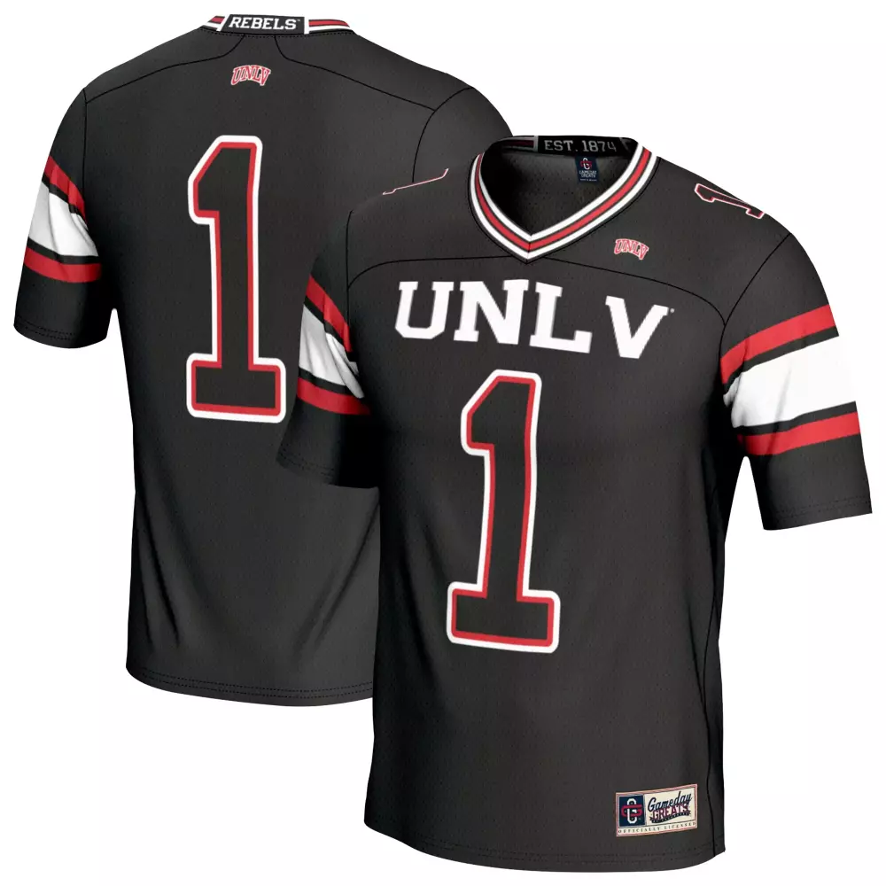 1 unlv rebels gameday greats unisex lightweight football fashion jersey black