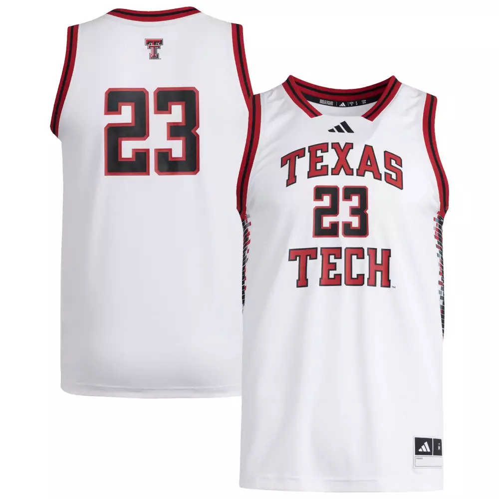 23 texas tech red raiders adidas replica swingman jersey red 1
