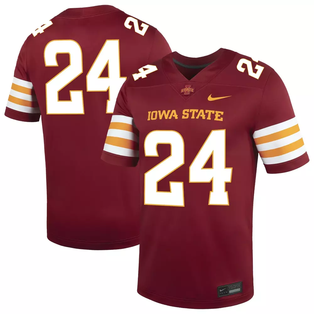 24 iowa state cyclones nike untouchable replica game jersey cardinal