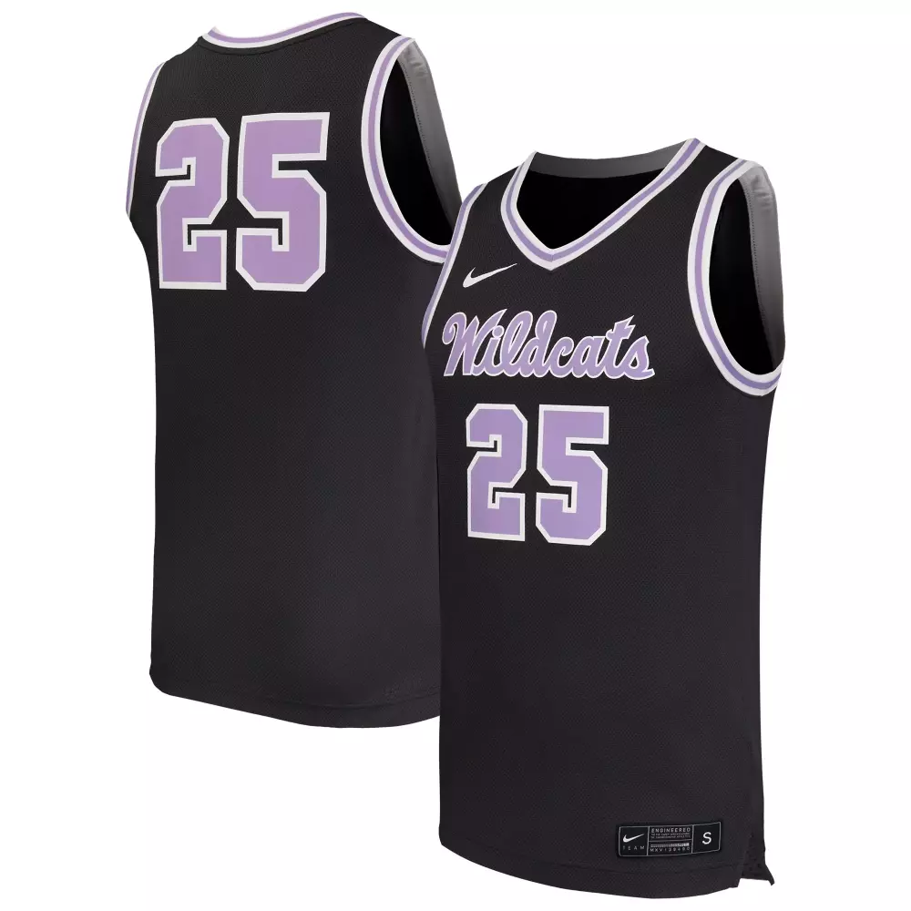 25 kansas state wildcats nike replica basketball jersey purple 1