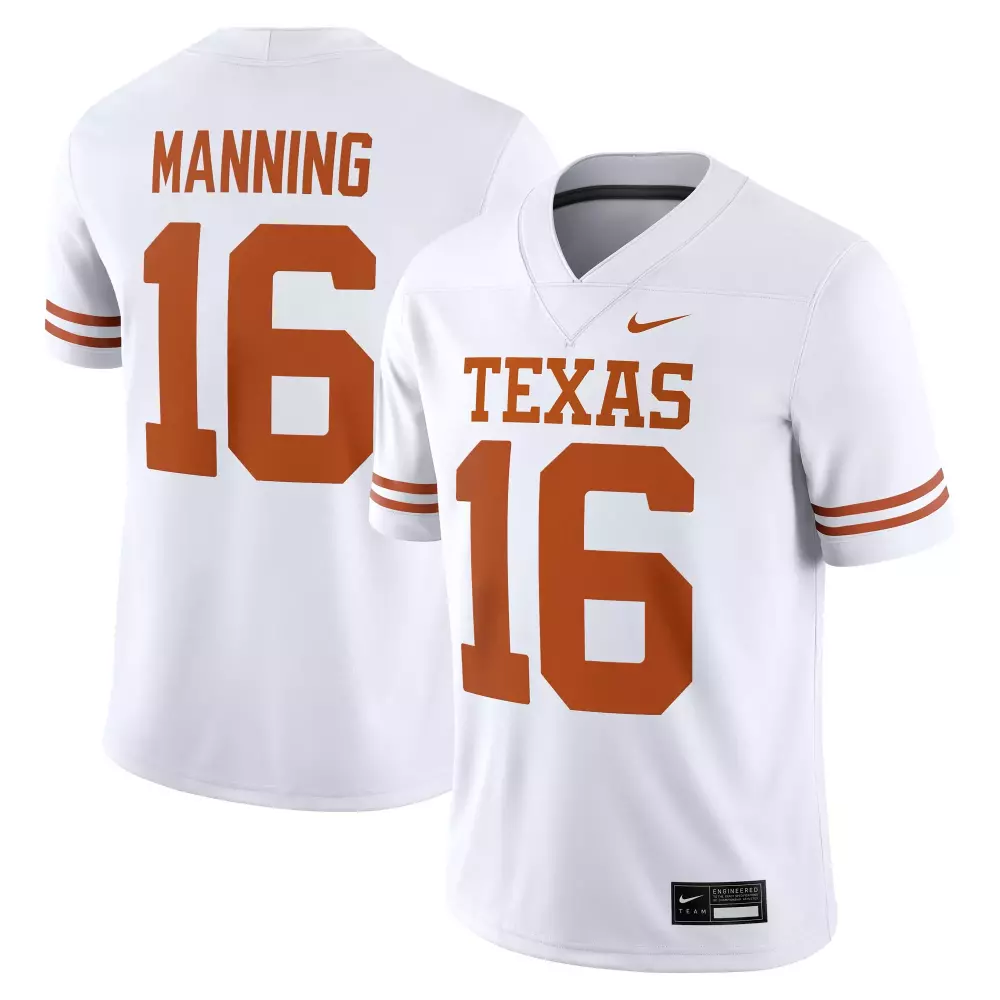 arch manning texas longhorns nike game jersey white