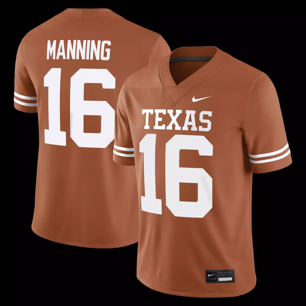 arch manning texas longhorns nike game jersey white