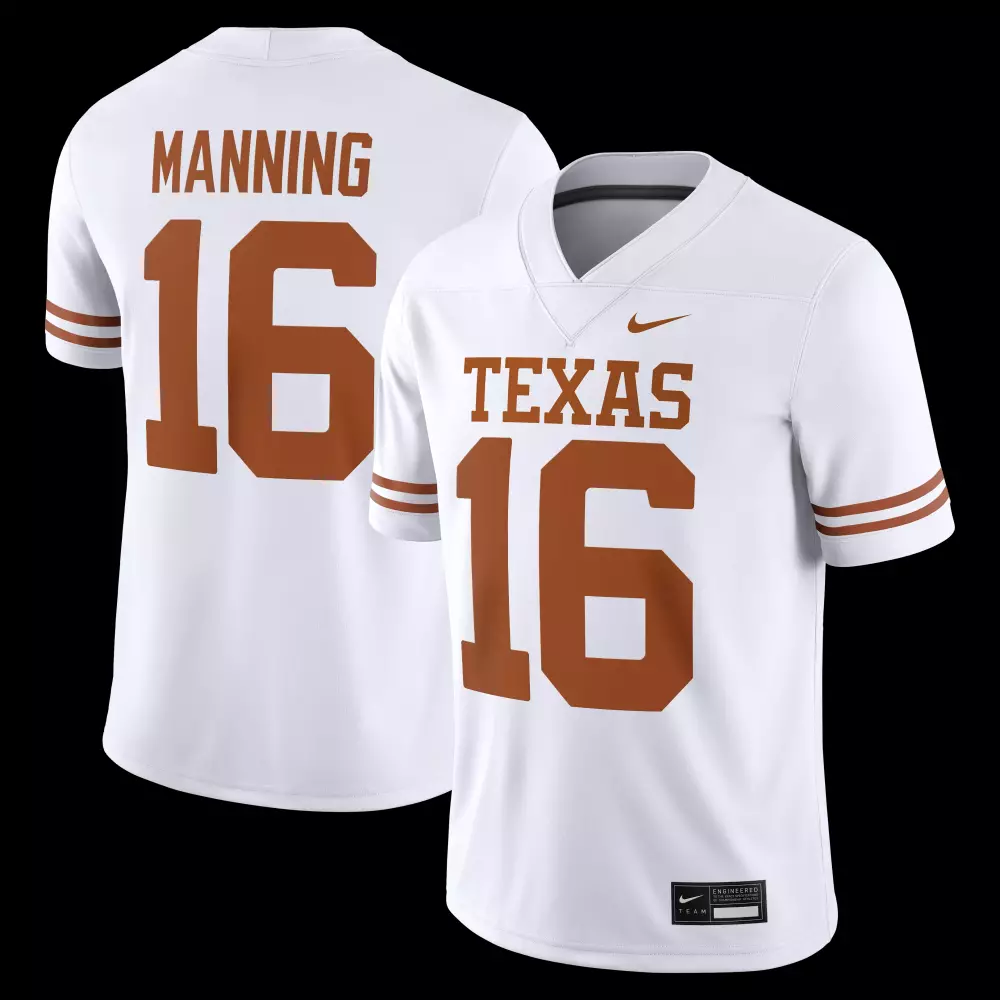 arch manning texas longhorns nike game jersey white