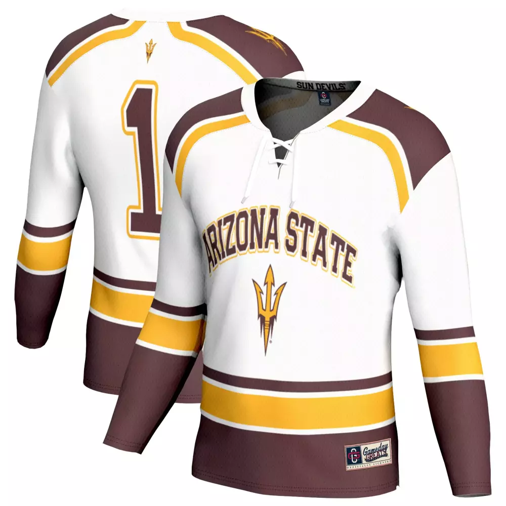 arizona state sun devils gameday greats unisex lightweight hockey fashion jersey black 1
