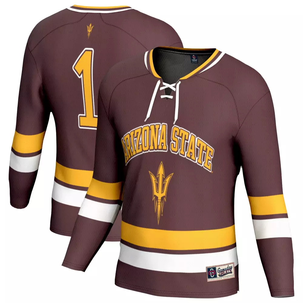 arizona state sun devils gameday greats unisex lightweight hockey fashion jersey black 1