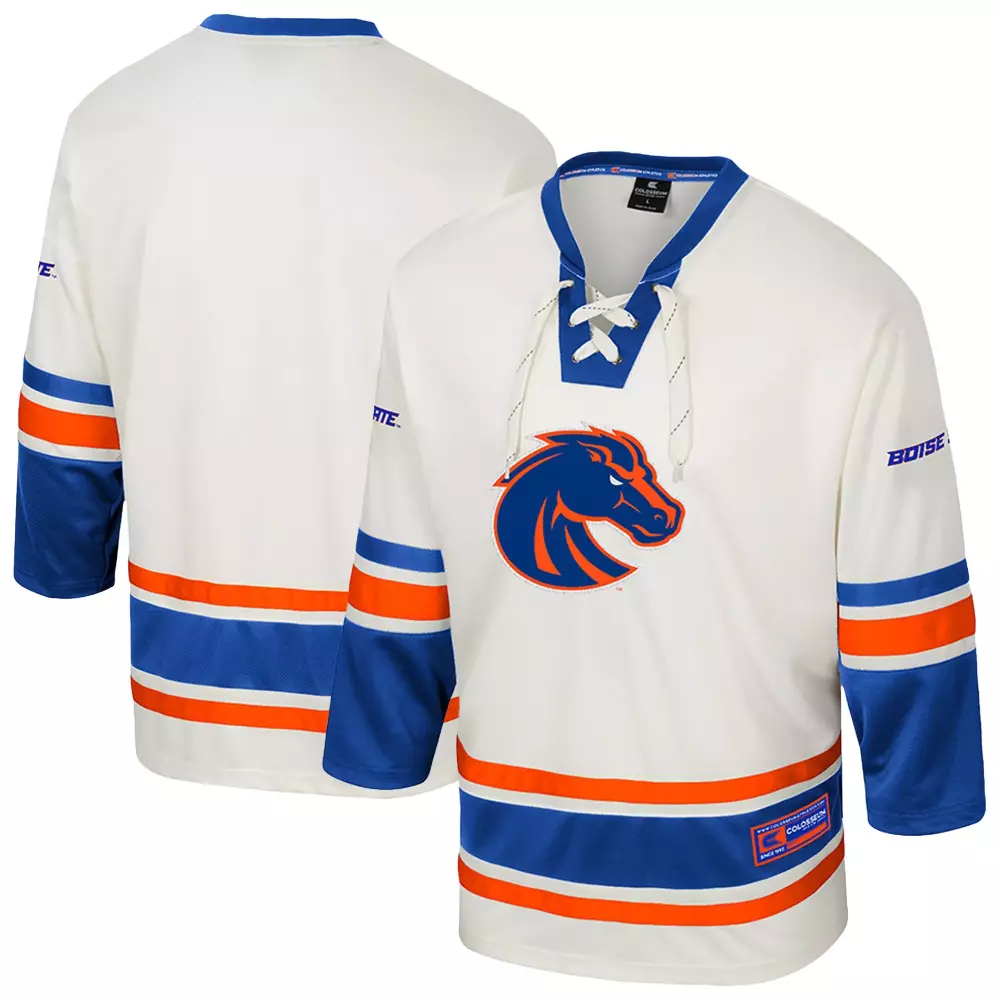 boise state broncos colosseum puck proud fashion hockey jersey cream
