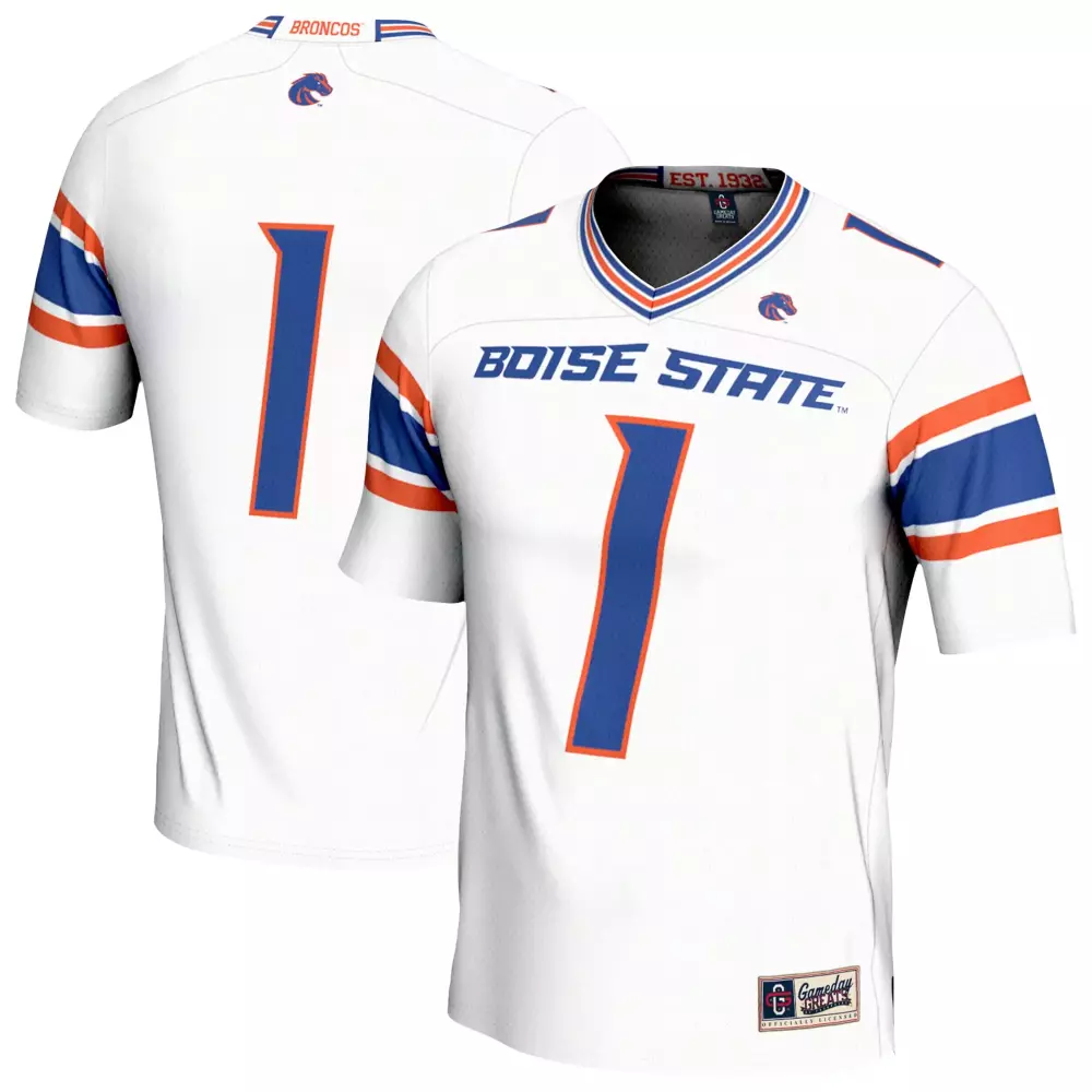 boise state broncos gameday greats unisex collegiate football lightweight fashion jersey orange 1