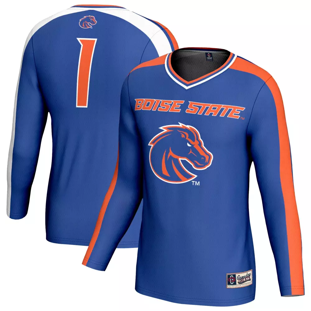 boise state broncos gameday greats unisex lightweight women s 1 volleyball fashion jersey royal
