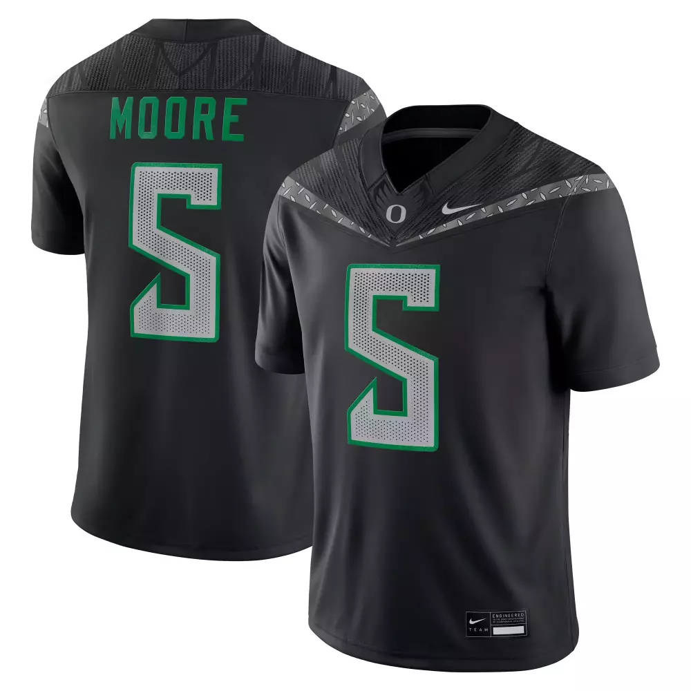 dante moore oregon ducks nike home nil football game jersey black