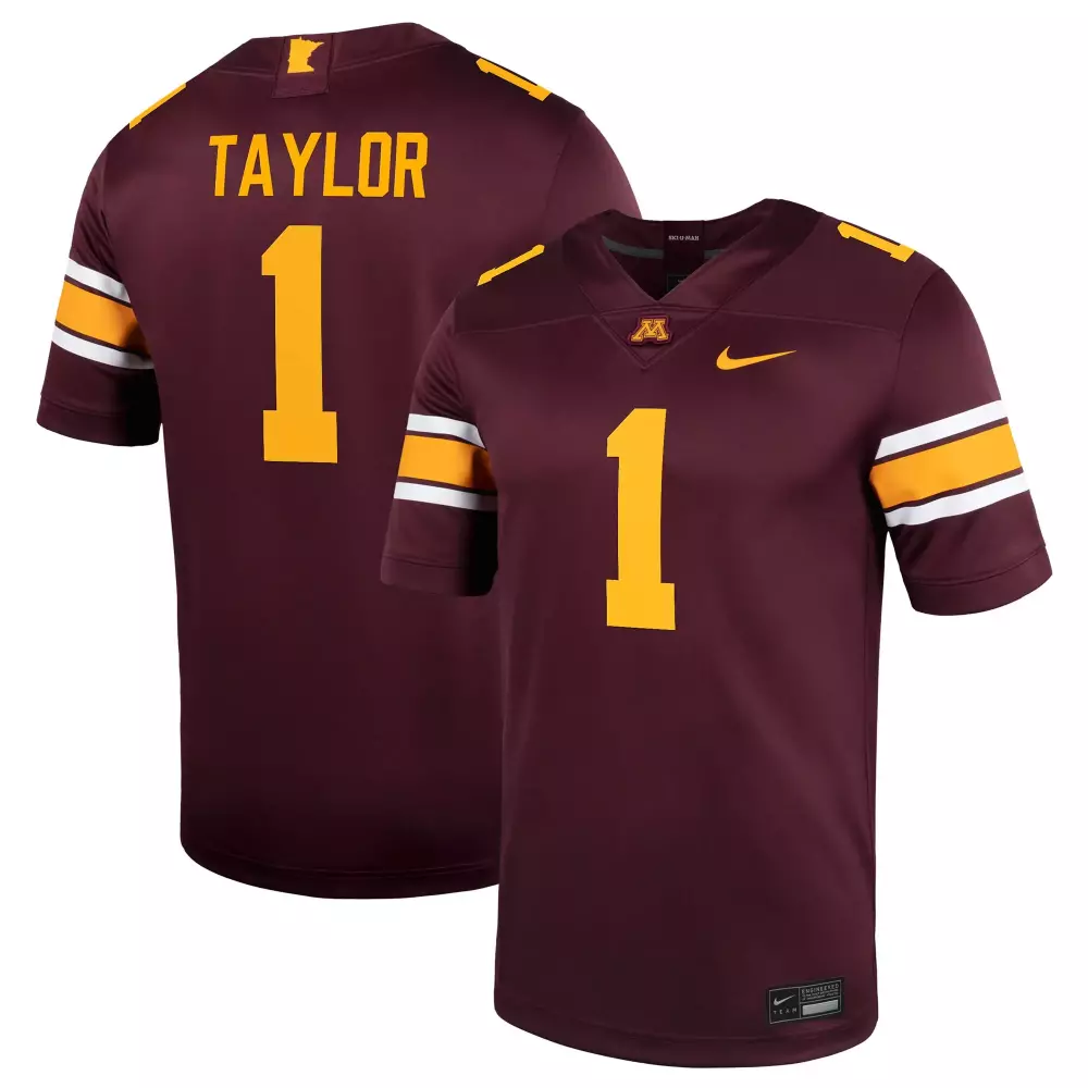 darius taylor minnesota golden gophers nike home men s nil football game jersey maroon