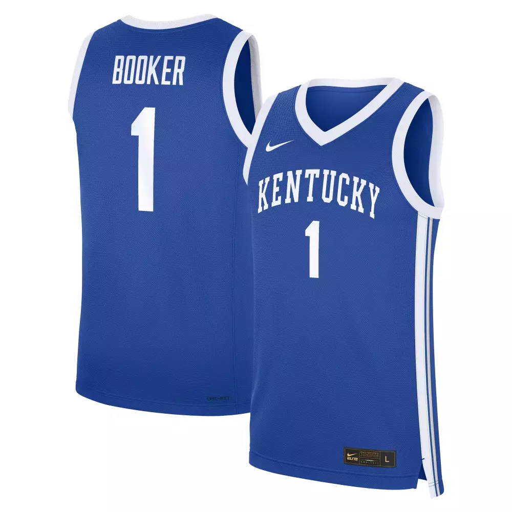 devin booker kentucky wildcats nike road replica basketball jersey royal