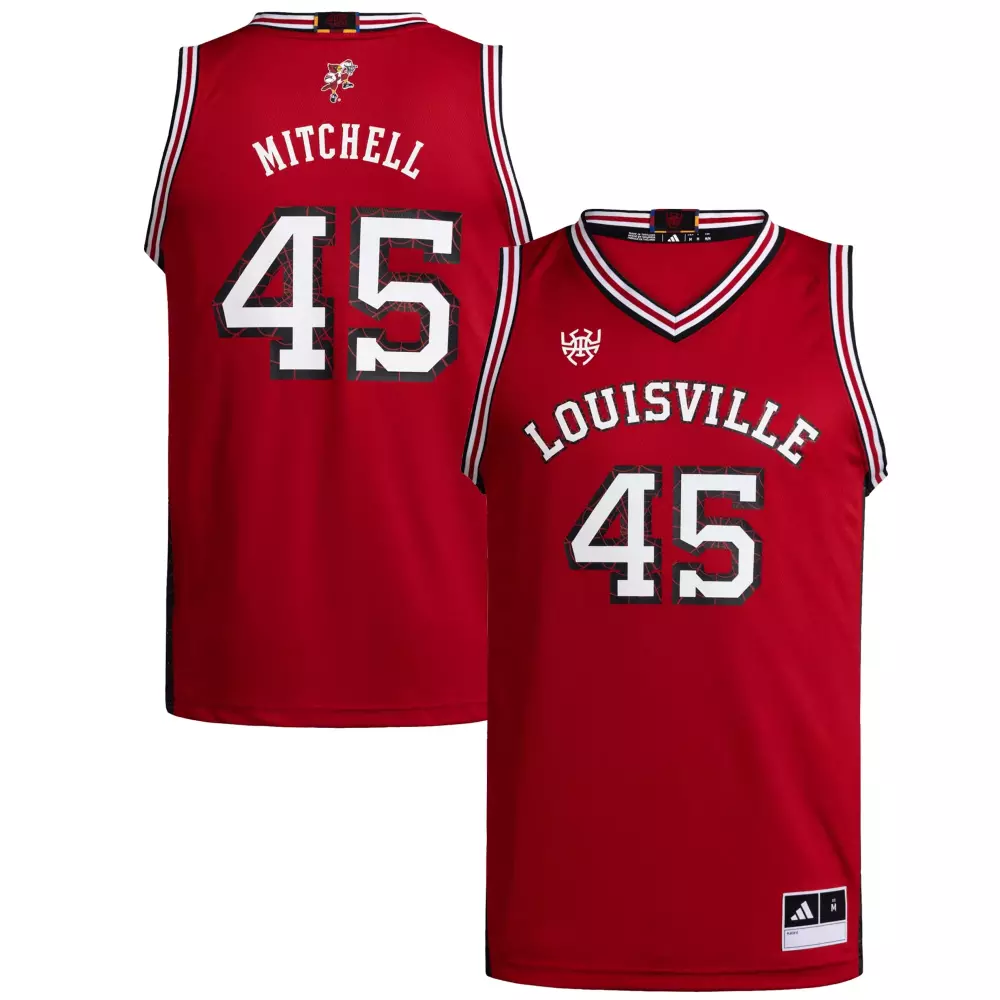 donovan mitchell louisville cardinals adidas replica swingman jersey red