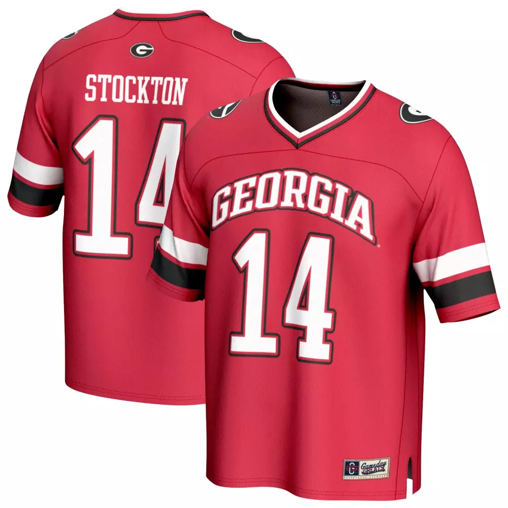 gunner stockton georgia bulldogs gameday greats unisex nil lightweight football player jersey red
