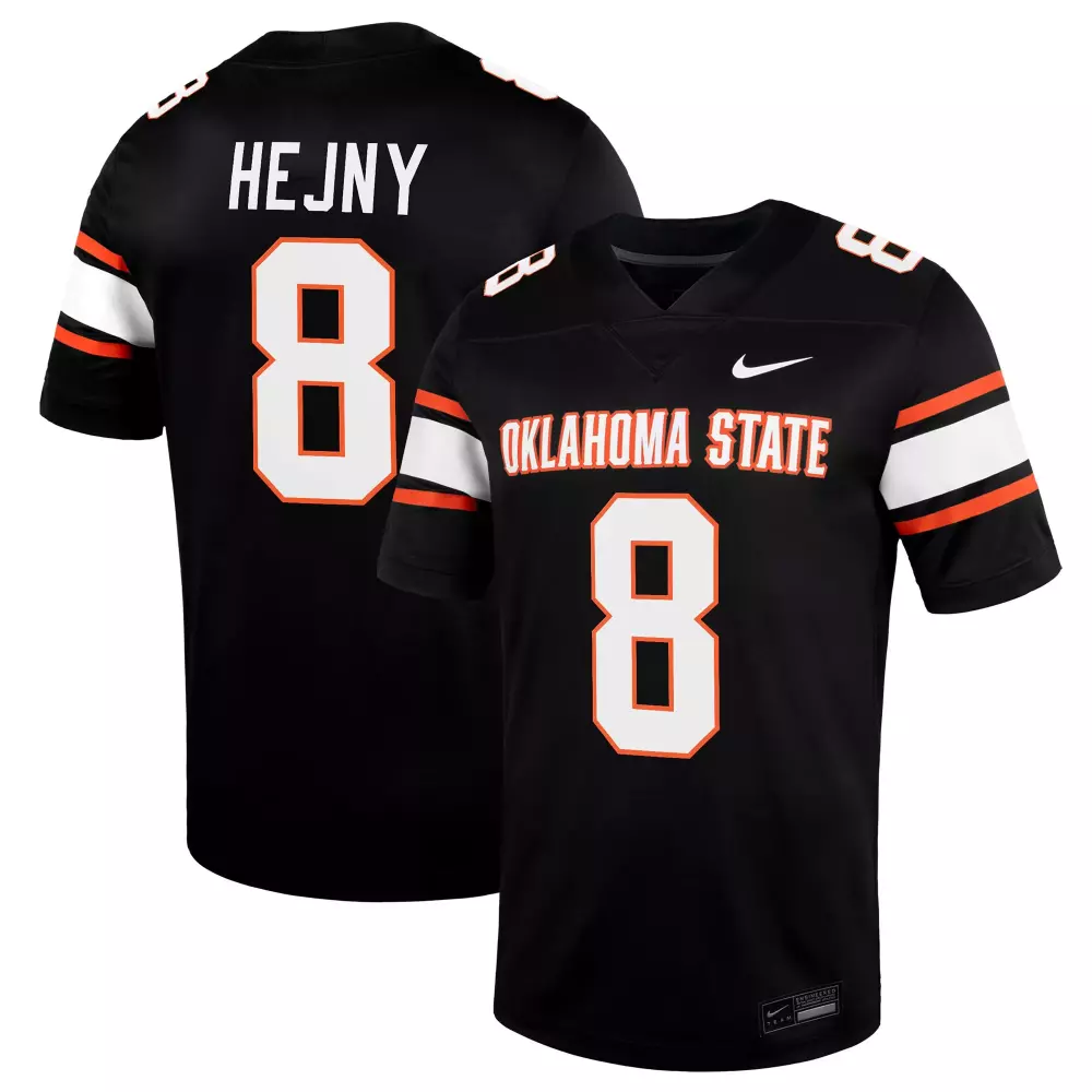 hauss hejny oklahoma state cowboys nike alternate men s nil football game jersey black