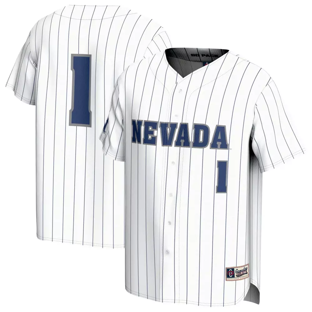 nevada wolf pack gameday greats adult lightweight baseball jersey navy 1