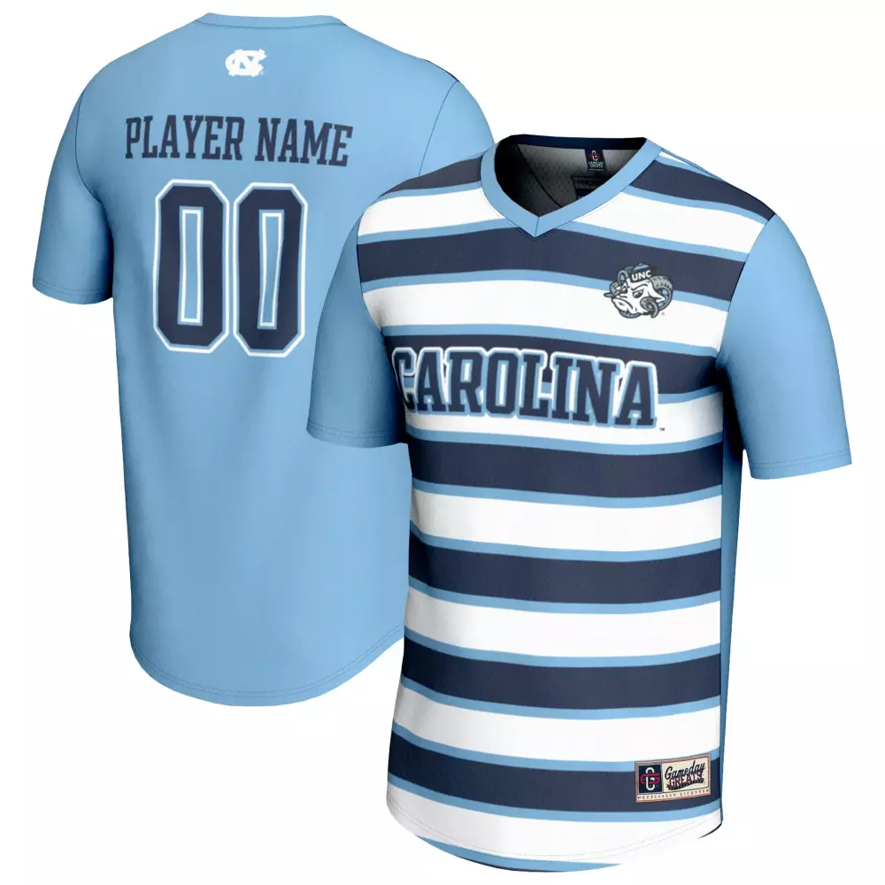 north carolina tar heels gameday greats unisex collegiate men s soccer nil pick a player fashion jersey carolina blue na