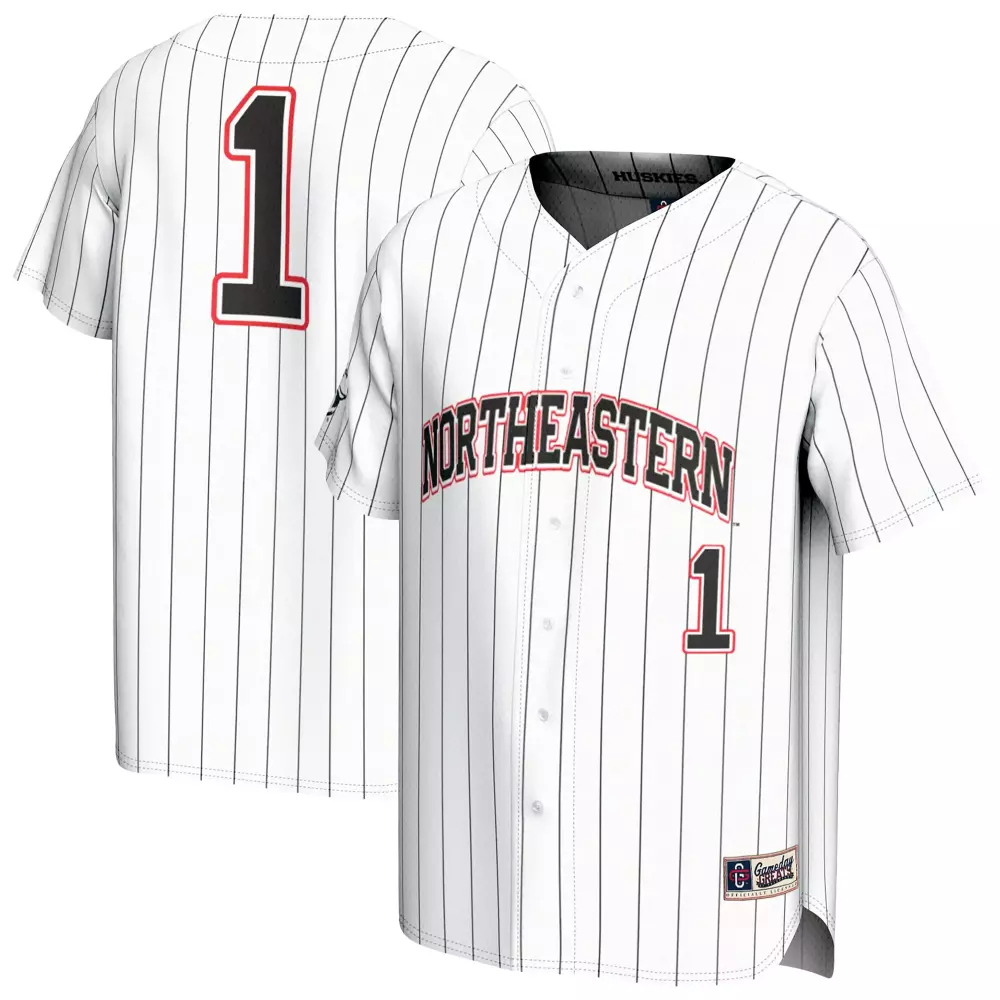 northeastern huskies gameday greats unisex lightweight collegiate baseball fashion jersey red 1