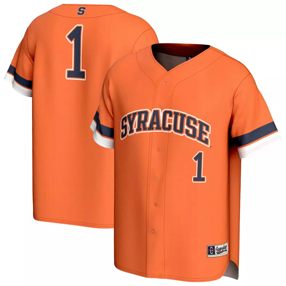 syracuse orange gameday greats unisex lightweight collegiate baseball fashion jersey orange