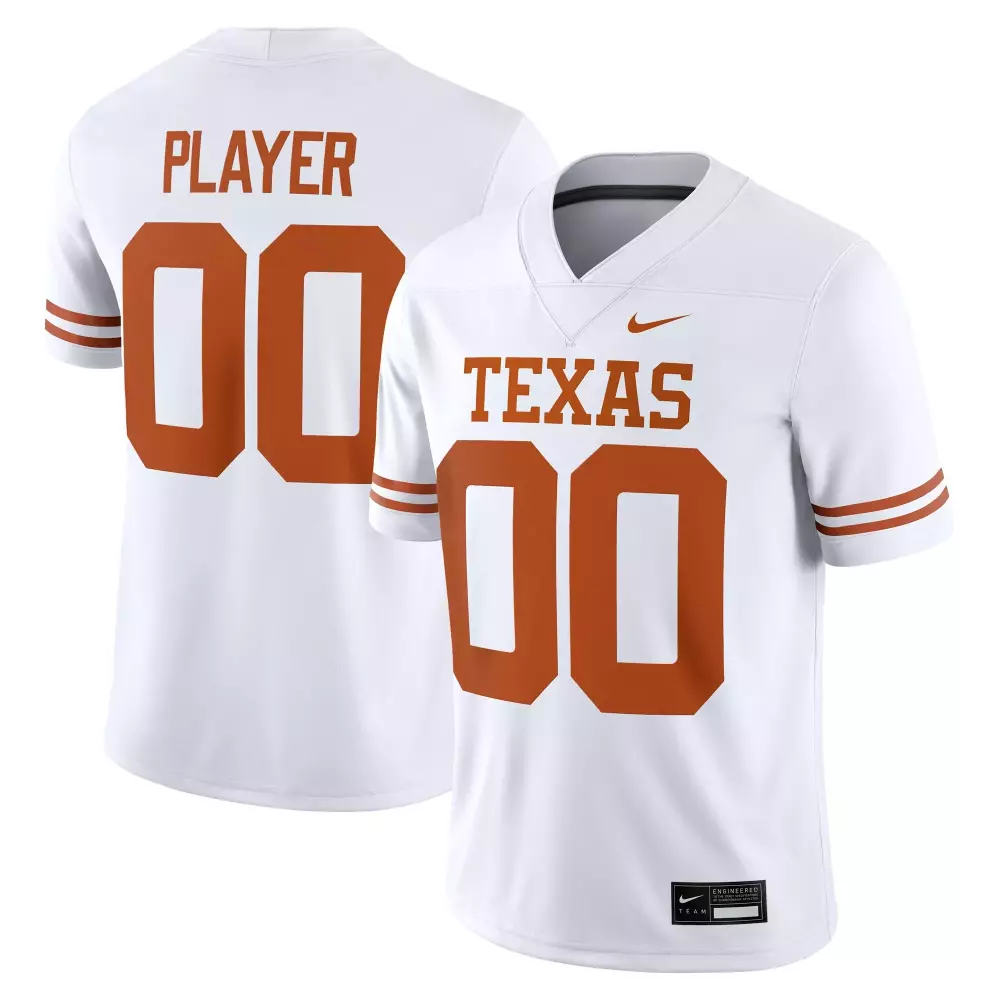 texas longhorns nike nil pick a player game jersey white
