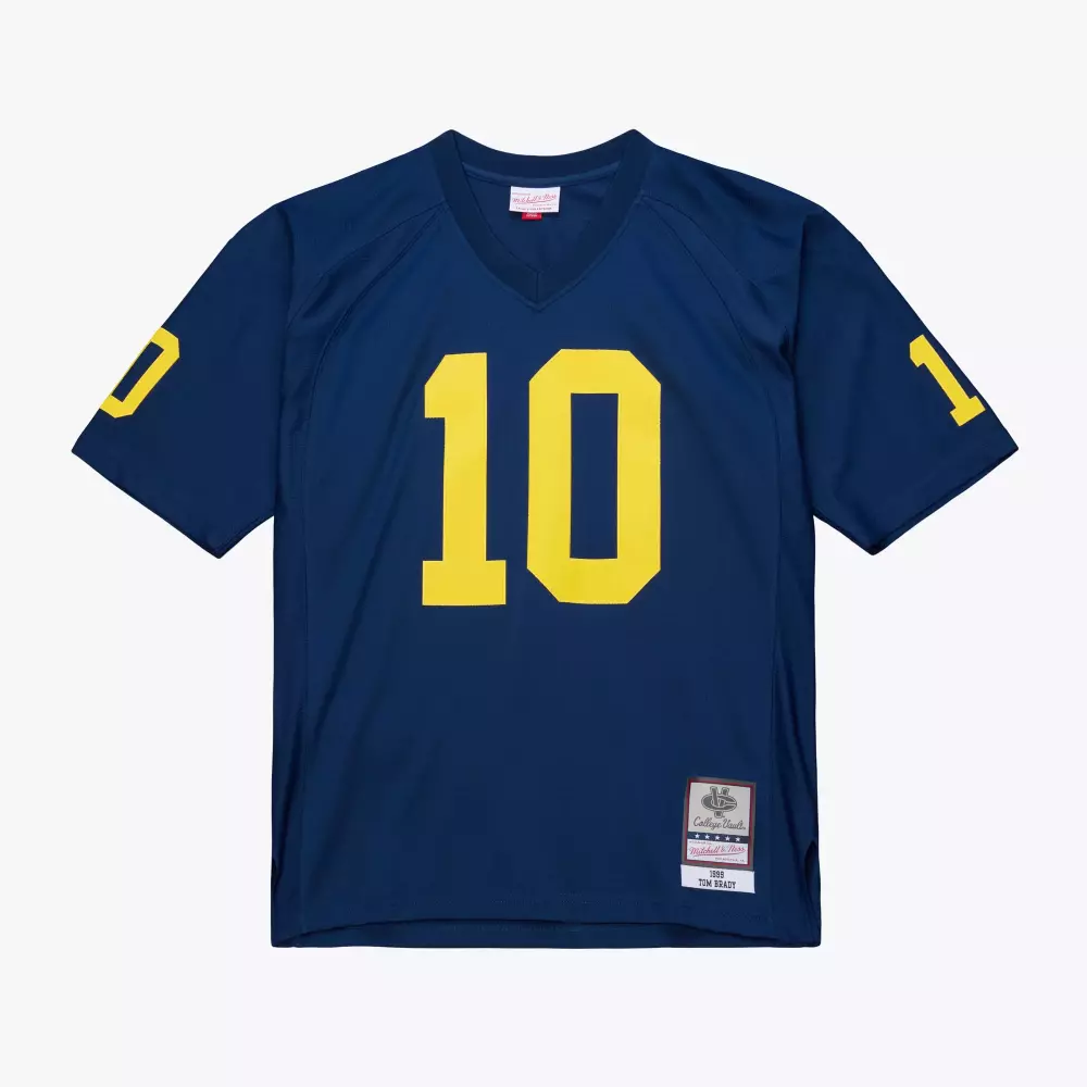 tom brady michigan wolverines mitchell ness 1999 college vault jersey navy