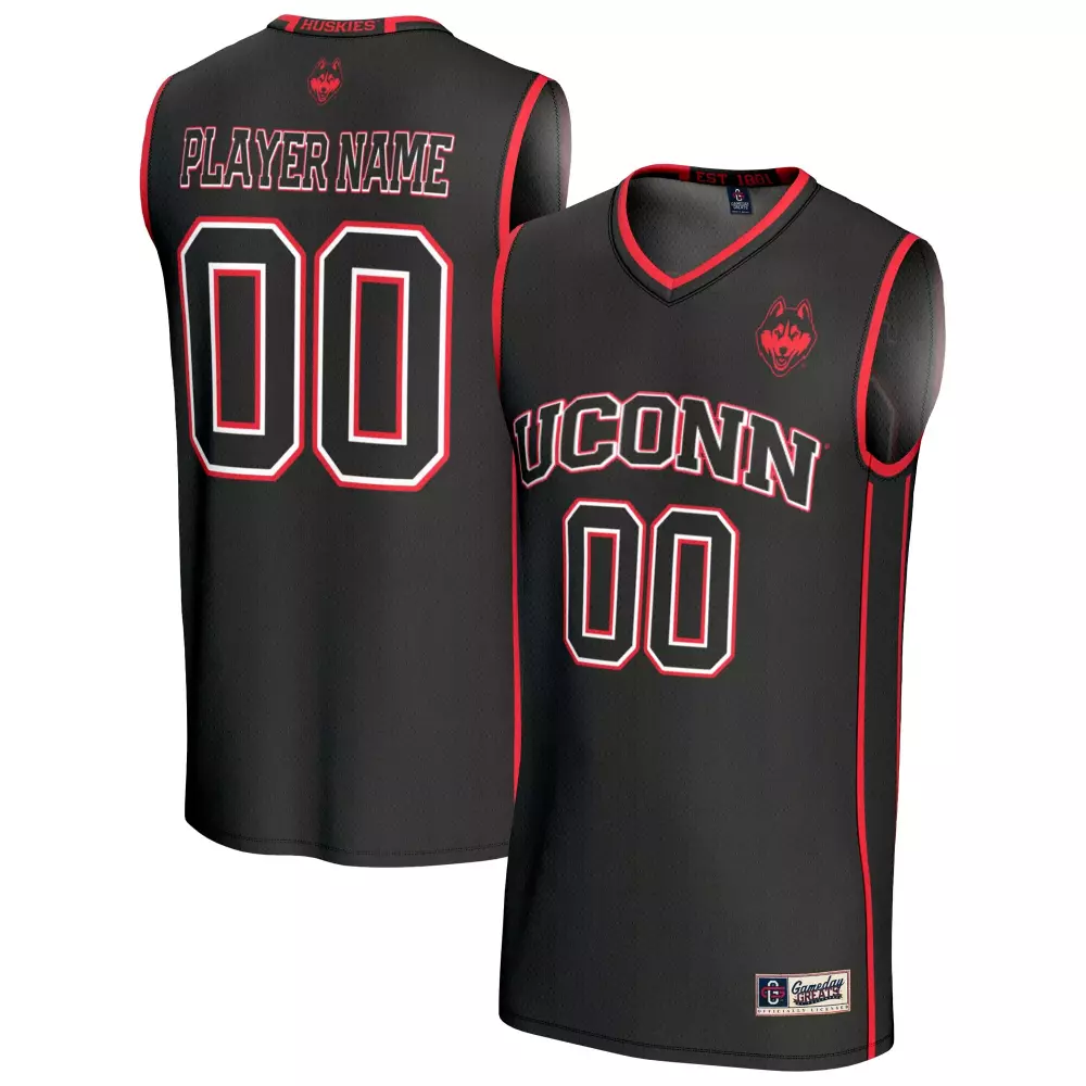uconn huskies gameday greats unisex lightweight collegiate women s basketball nil pick a player fashion jersey black