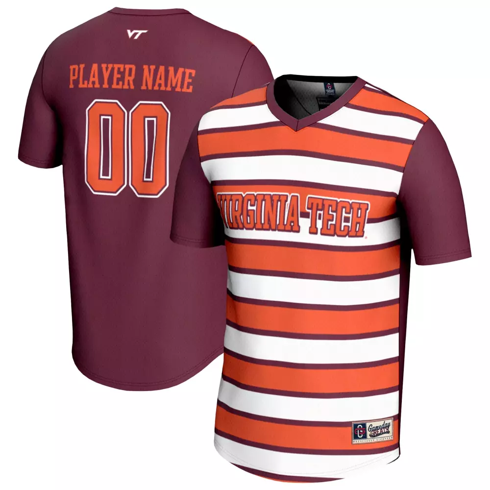 virginia tech hokies gameday greats unisex nil pick a player collegiate women s soccer lightweight fashion jersey maroon